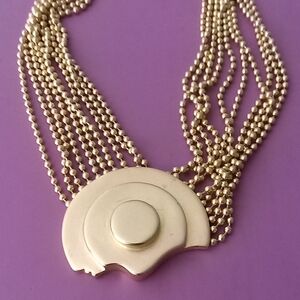 Gold-Tone Multi-Strand Statement Necklace